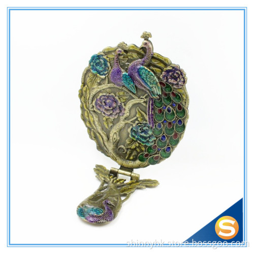 Metal Materials Peacock Mirror Wedding Favor Gift Set